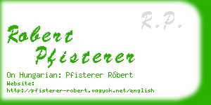 robert pfisterer business card