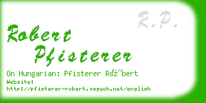 robert pfisterer business card